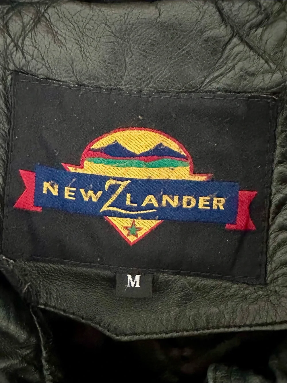 Vintage 80s Genuine Leather Bomber Jacket in Distressed Black